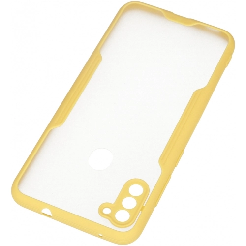 Samsung Galaxy M11 Kılıf Renkli Silikon Kamera Lens Korumalı Şeffaf Parfe Kapak - Sarı