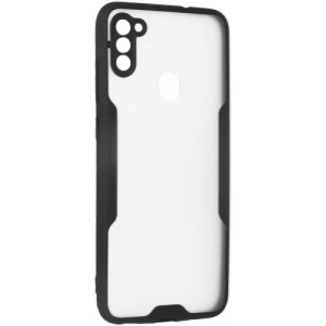 Samsung Galaxy M11 Kılıf Renkli Silikon Kamera Lens Korumalı Şeffaf Parfe Kapak - Siyah