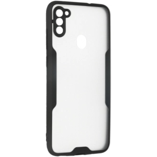 Samsung Galaxy M11 Kılıf Renkli Silikon Kamera Lens Korumalı Şeffaf Parfe Kapak - Siyah