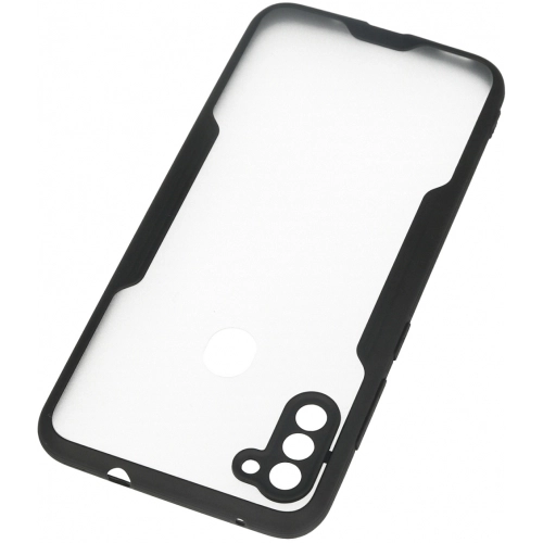 Samsung Galaxy M11 Kılıf Renkli Silikon Kamera Lens Korumalı Şeffaf Parfe Kapak - Siyah