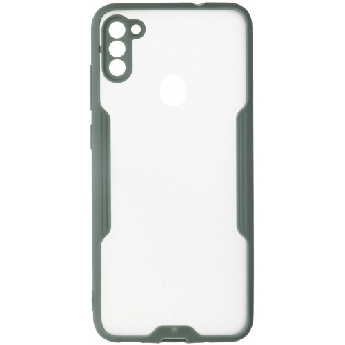 Samsung Galaxy M11 Kılıf Renkli Silikon Kamera Lens Korumalı Şeffaf Parfe Kapak - Yeşil
