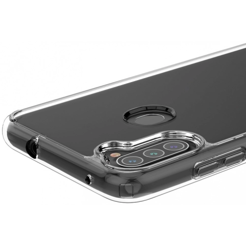 Samsung Galaxy M11 Kılıf Korumalı Kenarları Silikon Arkası Sert Coss Kapak - Şeffaf