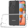 Samsung Galaxy M11 Kılıf Korumalı Kenarları Silikon Arkası Sert Coss Kapak  - Şeffaf