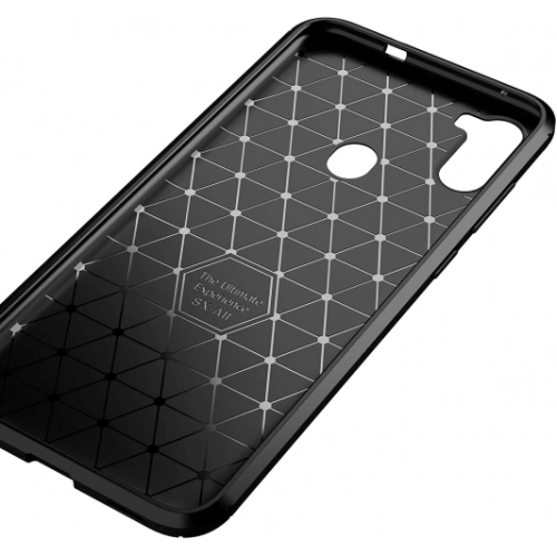 Samsung Galaxy M11 Kılıf Silikon Parmak İzi Bırakmayan Karbon Soft Negro Kapak - Lacivert