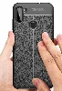Samsung Galaxy M11 Kılıf Deri Görünümlü Parmak İzi Bırakmaz Niss Silikon - Siyah