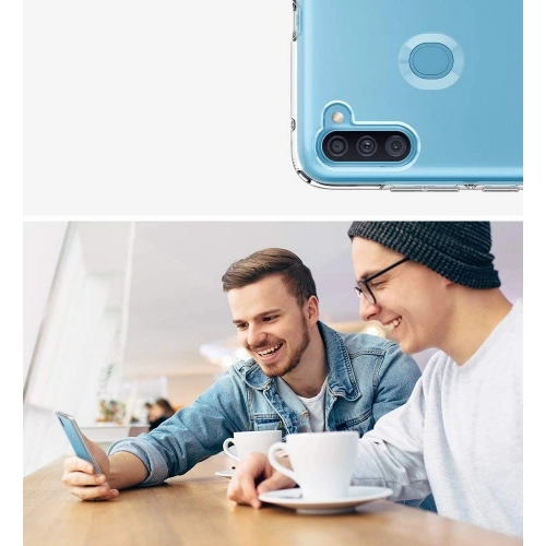 Samsung Galaxy M11 Kılıf Kamera Korumalı Esnek Silikon Kapak - Şeffaf