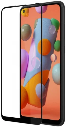 Samsung Galaxy M11 Tam Kapatan 5D Kenarları Kırılmaya Dayanıklı Cam Ekran Koruyucu - Siyah
