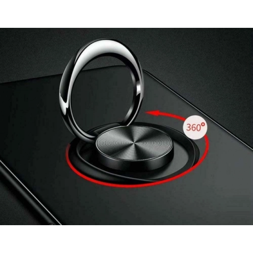 Samsung Galaxy M12 Kılıf Renkli Silikon Yüzüklü Standlı Auto Focus Ravel Kapak - Mavi