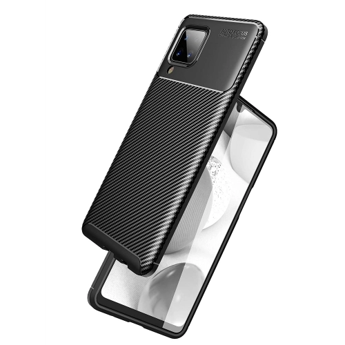 Samsung Galaxy M12 Kılıf Silikon Parmak İzi Bırakmayan Karbon Soft Negro Kapak - Lacivert