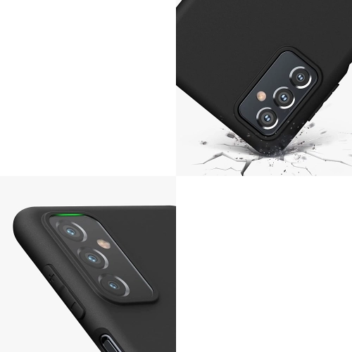 Samsung Galaxy M13 Kılıf Silikon Mat Esnek Kamera Korumalı Biye Kapak - Siyah