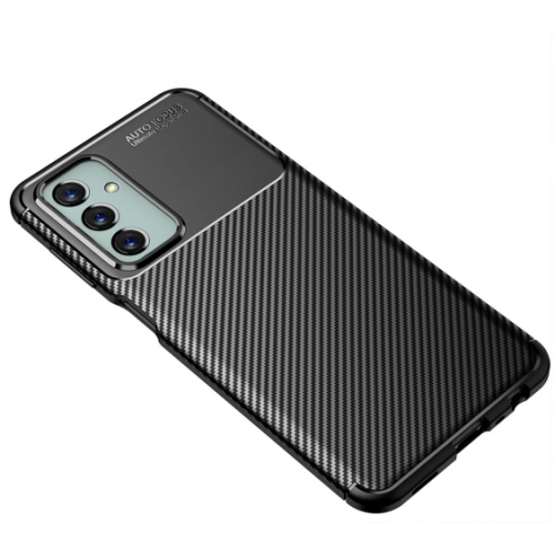 Samsung Galaxy M13 Kılıf Silikon Parmak İzi Bırakmayan Karbon Soft Negro Kapak - Siyah