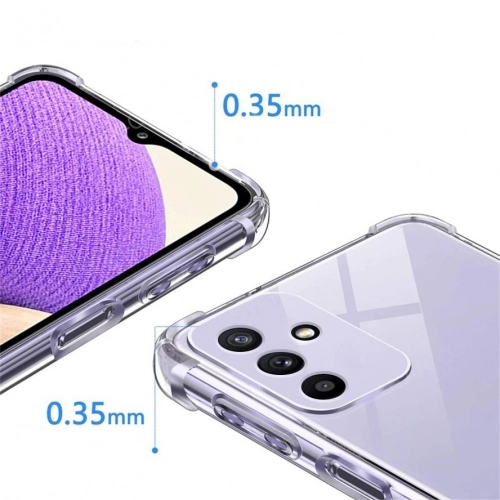 Samsung Galaxy M13 Kılıf Silikon Köşe Korumalı Airbag Darbe Emici Kapak - Şeffaf