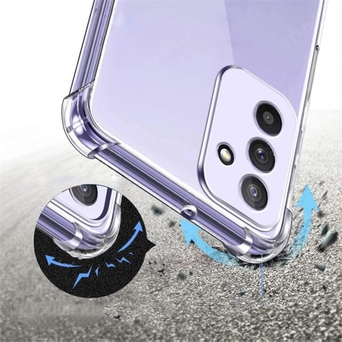 Samsung Galaxy M13 Kılıf Silikon Köşe Korumalı Airbag Darbe Emici Kapak - Şeffaf