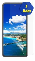 Samsung Galaxy M14 Ekran Koruyucu Gold Nano Esnek 2li Paket - Şeffaf