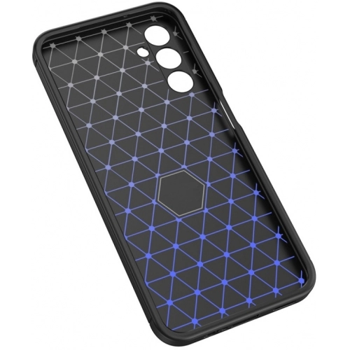 Samsung Galaxy M14 Kılıf Deri Görünümlü Lüks Parmak İzi Bırakmaz Niss Silikon Kapak - Lacivert