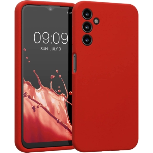 Samsung Galaxy M14 Kılıf İnce Soft Mat Renkli Esnek Silikon Kapak - Kırmızı