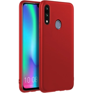 Samsung Galaxy M20 Kılıf İnce Soft Mat Renkli Esnek Silikon Kapak - Kırmızı
