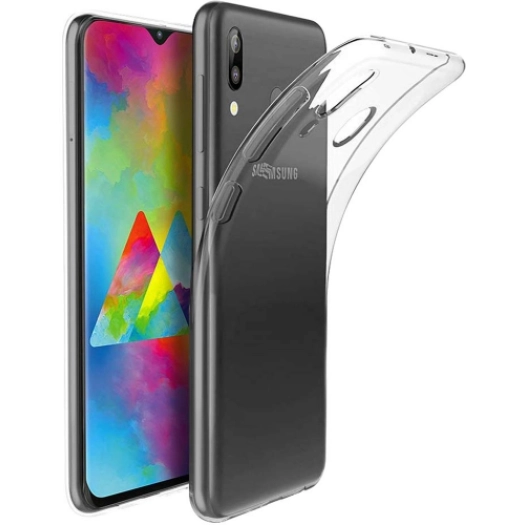 Samsung Galaxy M20 Kılıf Ultra İnce Kaliteli Esnek Silikon 0.2mm - Şeffaf