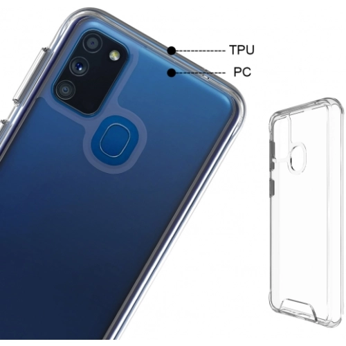 Samsung Galaxy M21 Kılıf Clear Guard Serisi Gard Kapak - Şeffaf