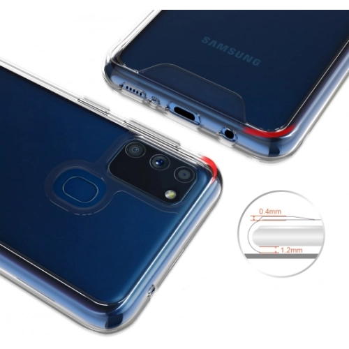 Samsung Galaxy M21 Kılıf Clear Guard Serisi Gard Kapak - Şeffaf