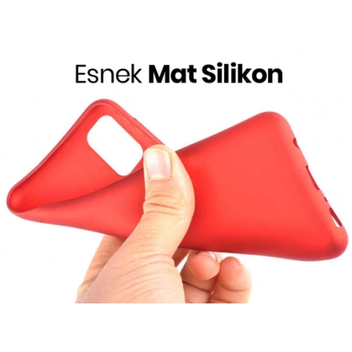 Samsung Galaxy M21 Kılıf İnce Soft Mat Renkli Esnek Silikon Kapak - Kırmızı