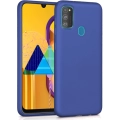 Samsung Galaxy M21 Kılıf İnce Soft Mat Renkli Esnek Silikon Kapak - Lacivert