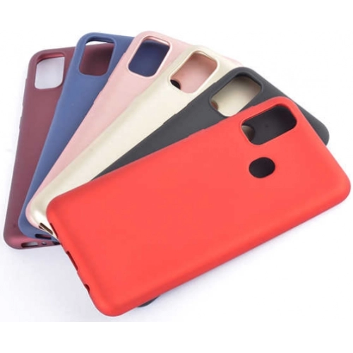 Samsung Galaxy M21 Kılıf İnce Soft Mat Renkli Esnek Silikon Kapak - Rose Gold