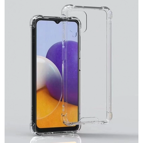 Samsung Galaxy M22 Kılıf Silikon Köşe Korumalı Airbag Darbe Emici Kapak - Şeffaf