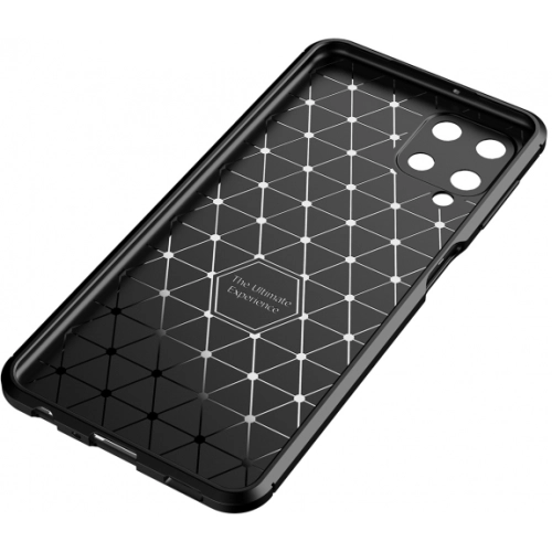 Samsung Galaxy M22 Kılıf Silikon Parmak İzi Bırakmayan Karbon Soft Negro Kapak - Lacivert