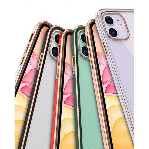 Samsung Galaxy M22 Kılıf Parlak Kenarlar Pastel Silikon Voit Kapak - Lacivert