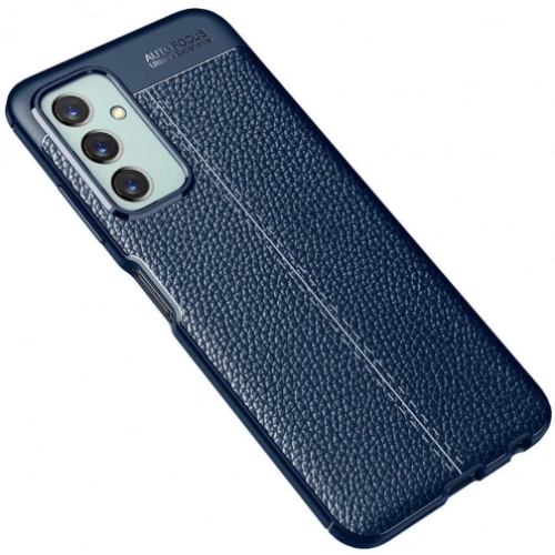 Samsung Galaxy M23 5G Kılıf Deri Görünümlü Lüks Parmak İzi Bırakmaz Niss Silikon Kapak - Lacivert