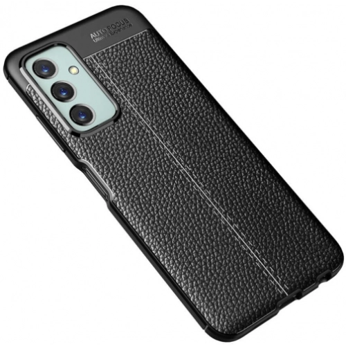 Samsung Galaxy M23 5G Kılıf Deri Görünümlü Lüks Parmak İzi Bırakmaz Niss Silikon Kapak - Siyah