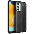 Samsung Galaxy M23 5G Kılıf Deri Görünümlü Lüks Parmak İzi Bırakmaz Niss Silikon Kapak - Siyah