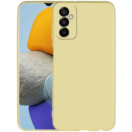 Samsung Galaxy M23 5G Kılıf İnce Soft Mat Renkli Esnek Silikon Kapak - Gold
