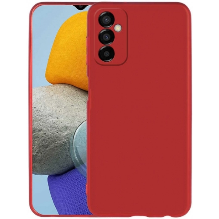 Samsung Galaxy M23 5G Kılıf İnce Soft Mat Renkli Esnek Silikon Kapak - Kırmızı