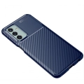 Samsung Galaxy M23 5G Kılıf Silikon Parmak İzi Bırakmayan Karbon Soft Negro Kapak - Lacivert