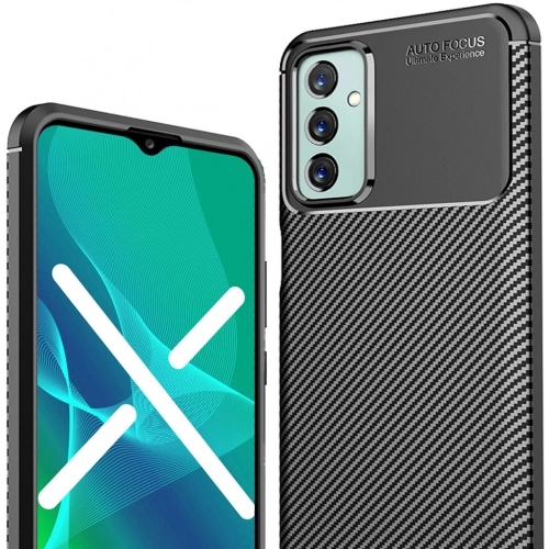 Samsung Galaxy M23 5G Kılıf Silikon Parmak İzi Bırakmayan Karbon Soft Negro Kapak - Siyah