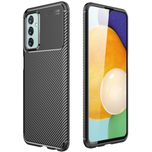 Samsung Galaxy M23 5G Kılıf Silikon Parmak İzi Bırakmayan Karbon Soft Negro Kapak - Siyah