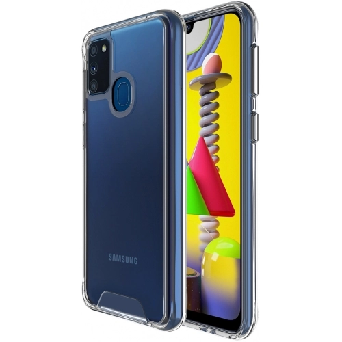 Samsung Galaxy M30s Kılıf Clear Guard Serisi Gard Kapak - Şeffaf