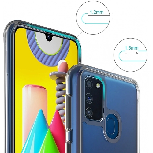 Samsung Galaxy M30s Kılıf Clear Guard Serisi Gard Kapak - Şeffaf
