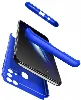 Samsung Galaxy M31 Kılıf 3 Parçalı 360 Korumalı Lens Koruyuculu Rubber AYS Kapak  - Mavi