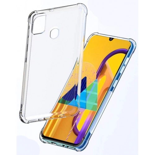 Samsung Galaxy M31 Kılıf Silikon Köşe Korumalı Airbag Darbe Emici Kapak - Şeffaf
