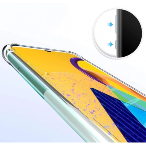 Samsung Galaxy M31 Kılıf Silikon Köşe Korumalı Airbag Darbe Emici Kapak - Şeffaf