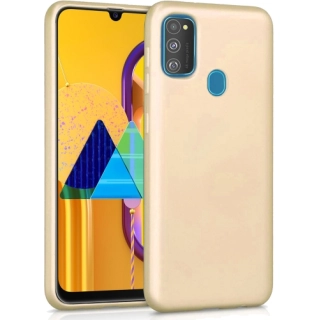 Samsung Galaxy M31 Kılıf İnce Soft Mat Renkli Esnek Silikon Kapak - Gold