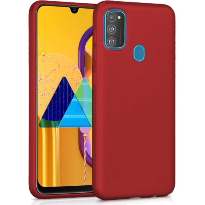 Samsung Galaxy M31 Kılıf İnce Soft Mat Renkli Esnek Silikon Kapak - Mürdüm