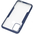Samsung Galaxy M31 Kılıf Renkli Silikon Kamera Lens Korumalı Şeffaf Parfe Kapak - Lacivert