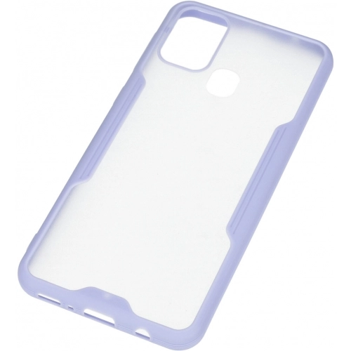 Samsung Galaxy M31 Kılıf Renkli Silikon Kamera Lens Korumalı Şeffaf Parfe Kapak - Lila