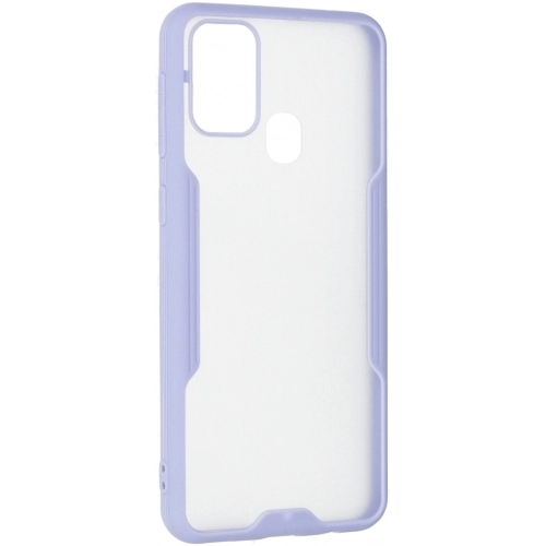 Samsung Galaxy M31 Kılıf Renkli Silikon Kamera Lens Korumalı Şeffaf Parfe Kapak - Lila