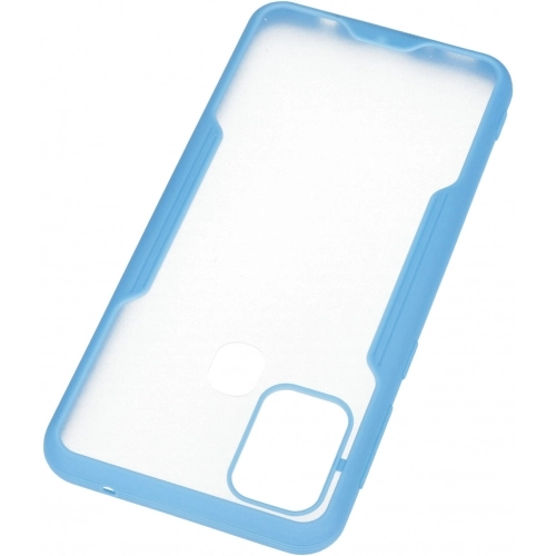 Samsung Galaxy M31 Kılıf Renkli Silikon Kamera Lens Korumalı Şeffaf Parfe Kapak - Mavi