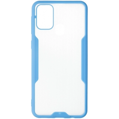 Samsung Galaxy M31 Kılıf Renkli Silikon Kamera Lens Korumalı Şeffaf Parfe Kapak - Mavi